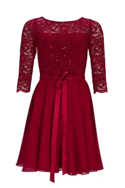 Kleid - Spitze mit Paillette/Chiffo
