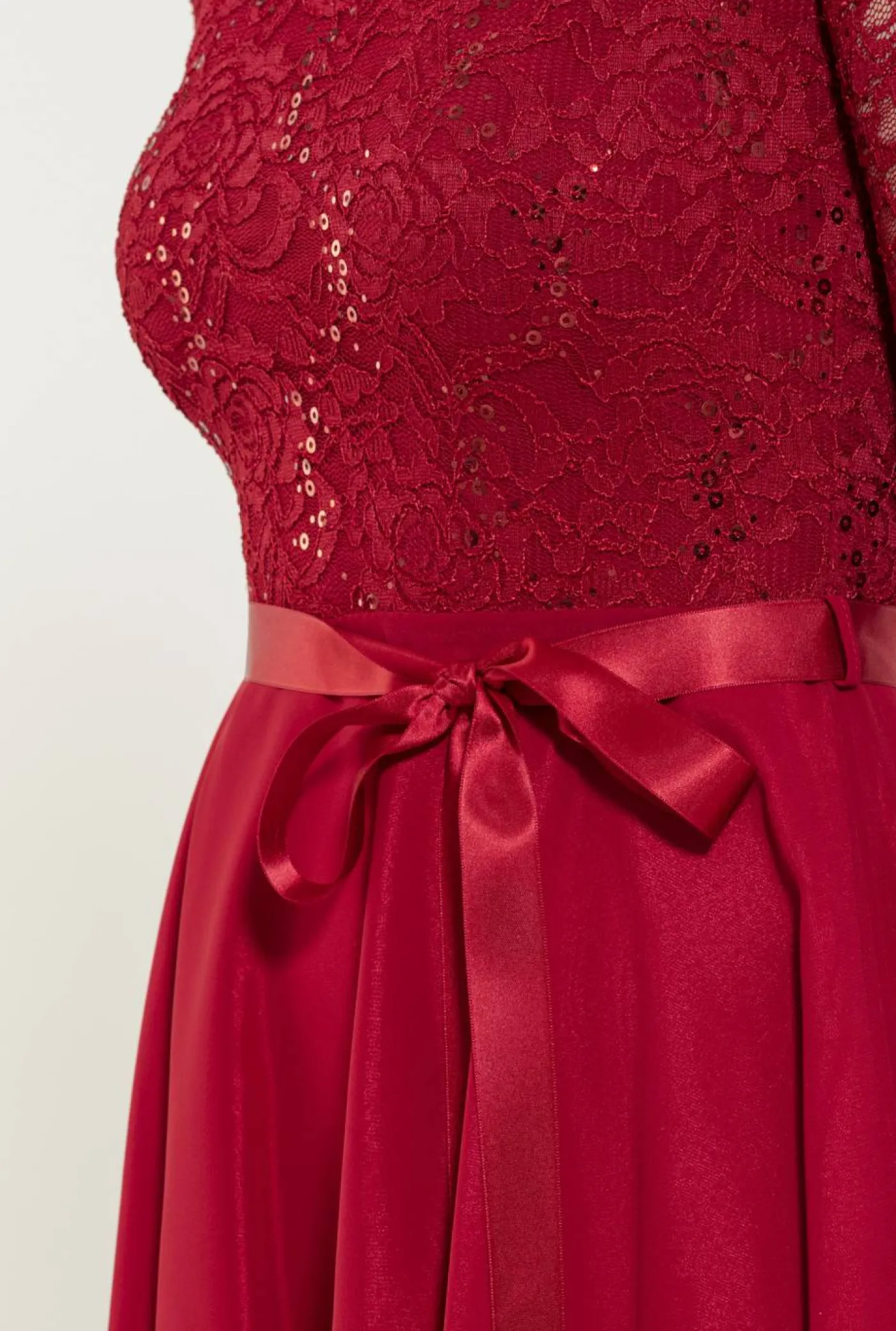 Kleid - Spitze mit Paillette/Chiffo