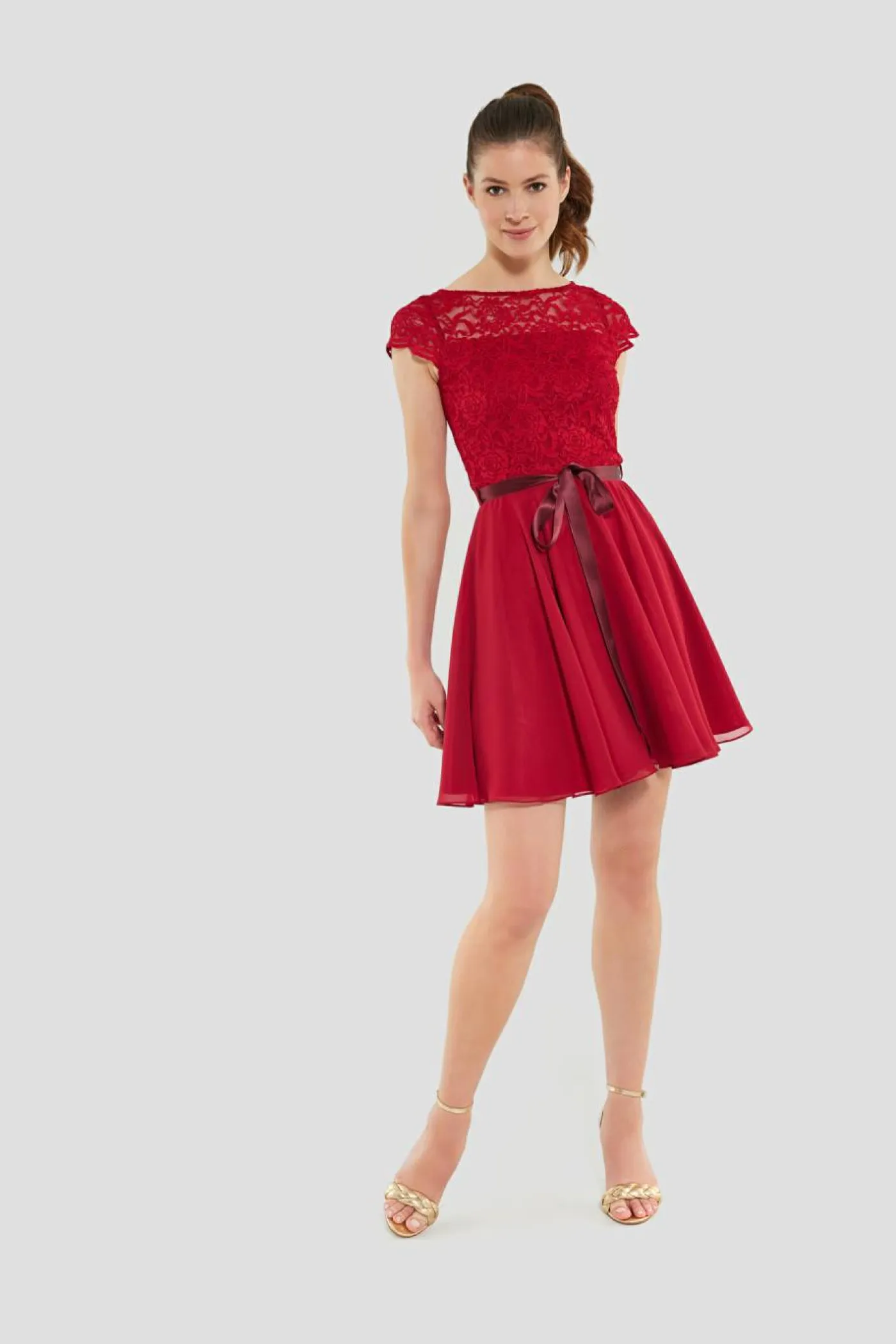 Kleid Spitze Chiffon
