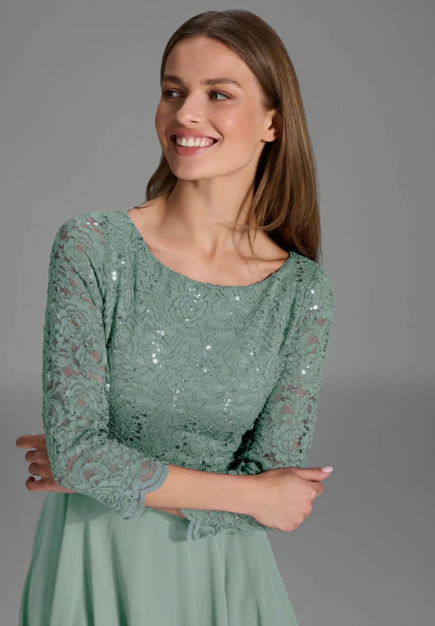 Kleid Spitze Chiffon