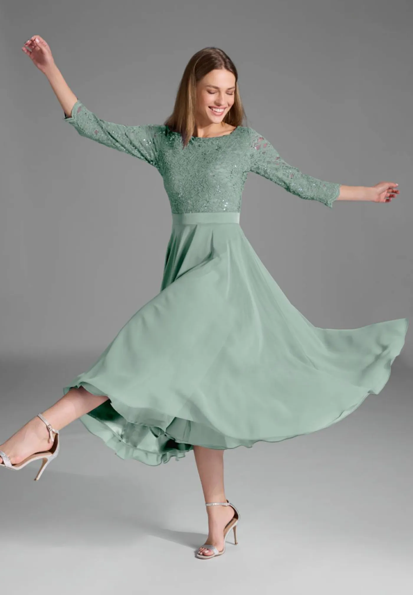 Kleid Spitze Chiffon