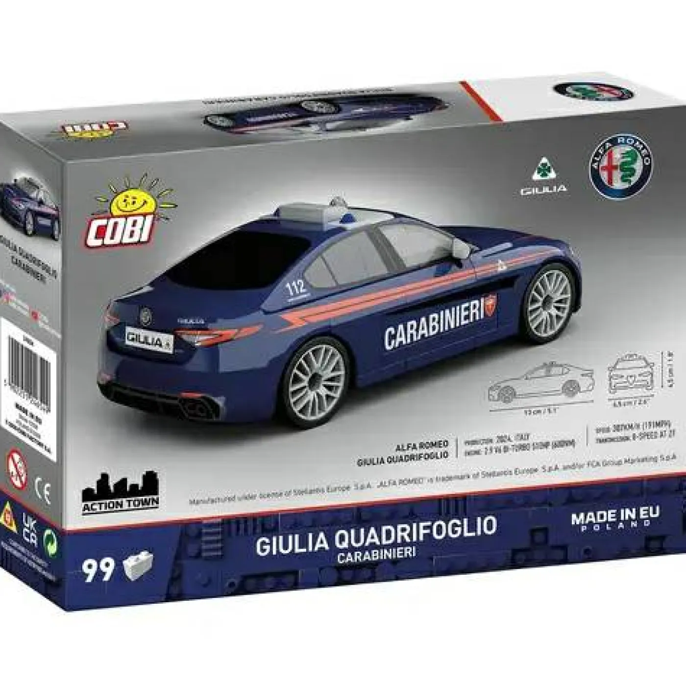 Klemmbaustein-Set "Giulia Quadrifoglio Carabinieri - Alfa Romeo"