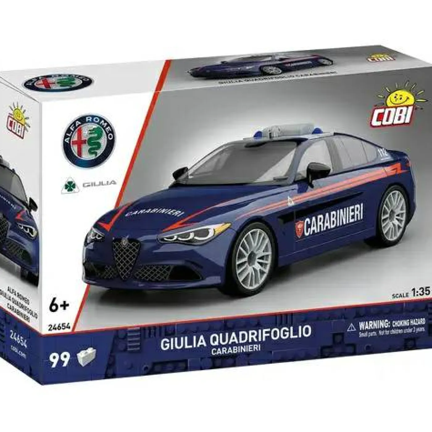 Klemmbaustein-Set "Giulia Quadrifoglio Carabinieri - Alfa Romeo"