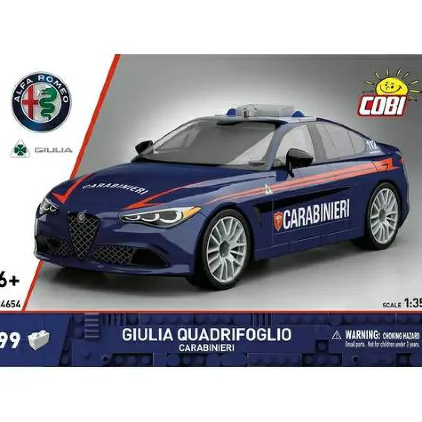 Klemmbaustein-Set "Giulia Quadrifoglio Carabinieri - Alfa Romeo"