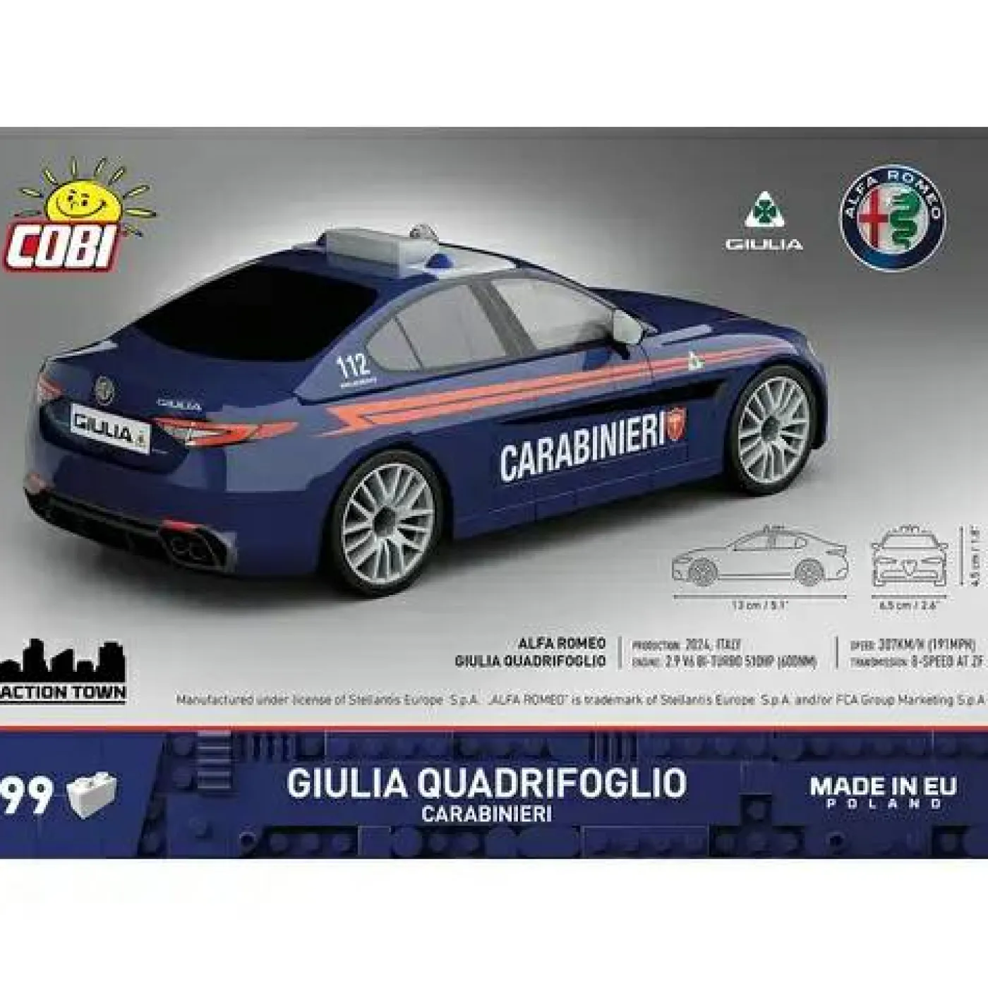 Klemmbaustein-Set "Giulia Quadrifoglio Carabinieri - Alfa Romeo"