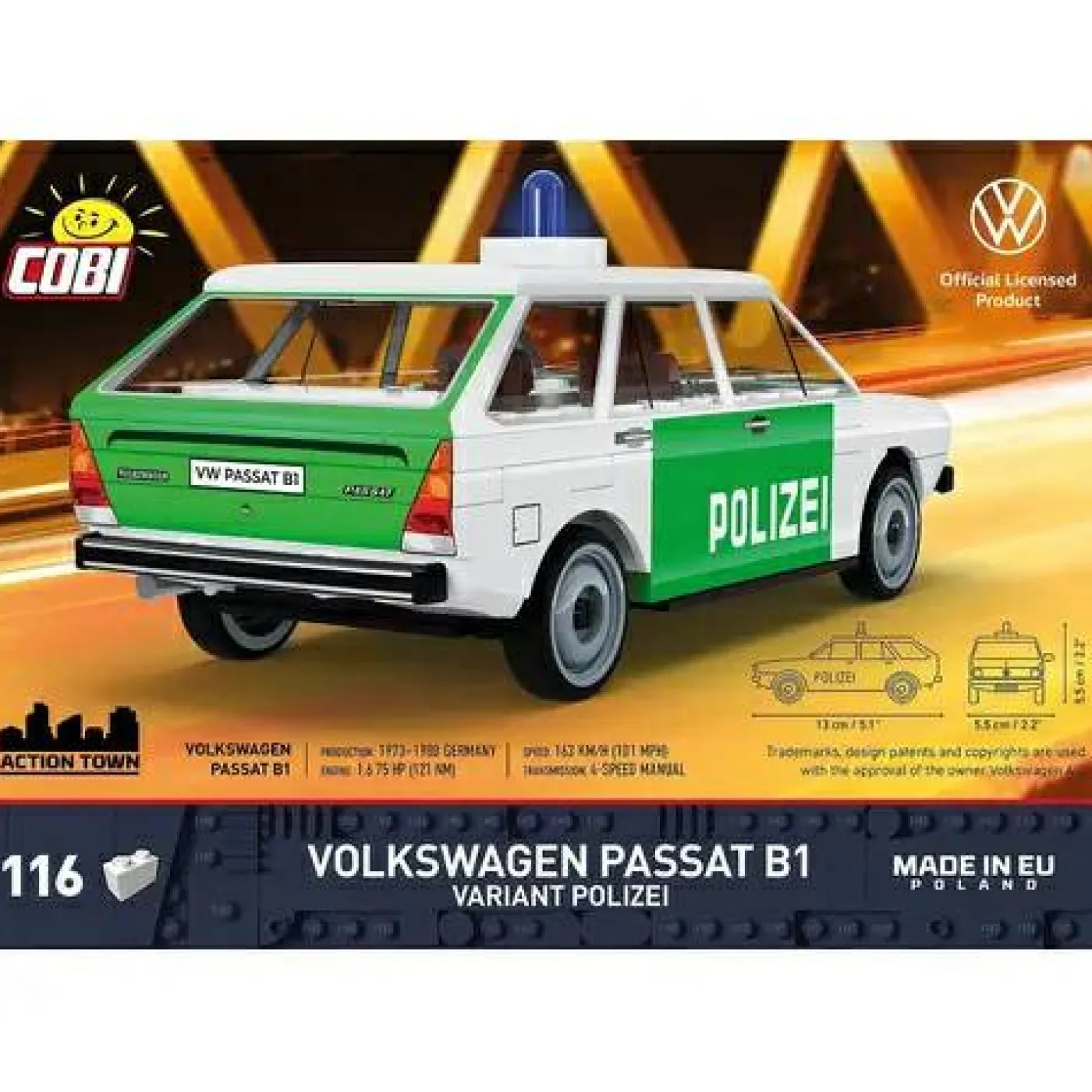 Klemmbaustein-Set "Volkswagen Passat B1 - Polizei"