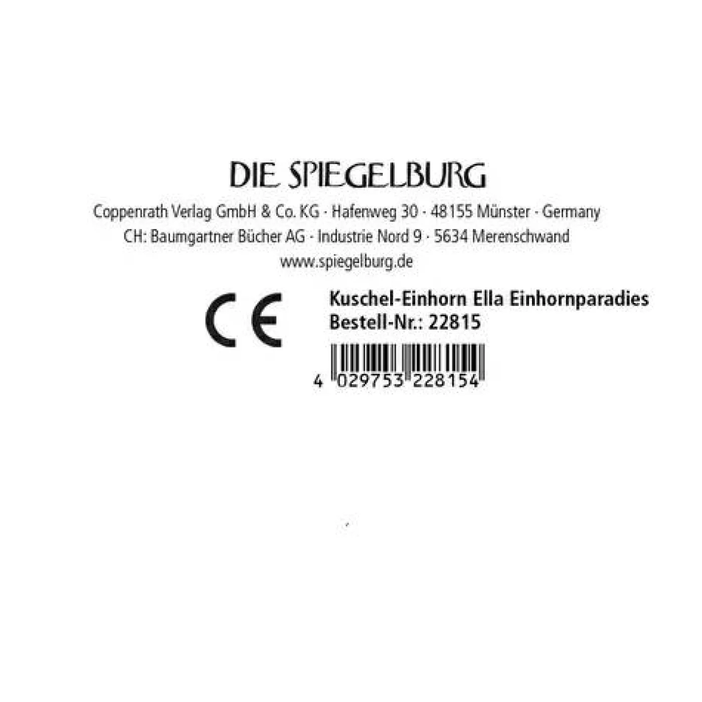 Kuscheltier "Einhorn Paradies - Ella", 22 cm