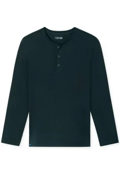 Langarmshirt Knopfleiste