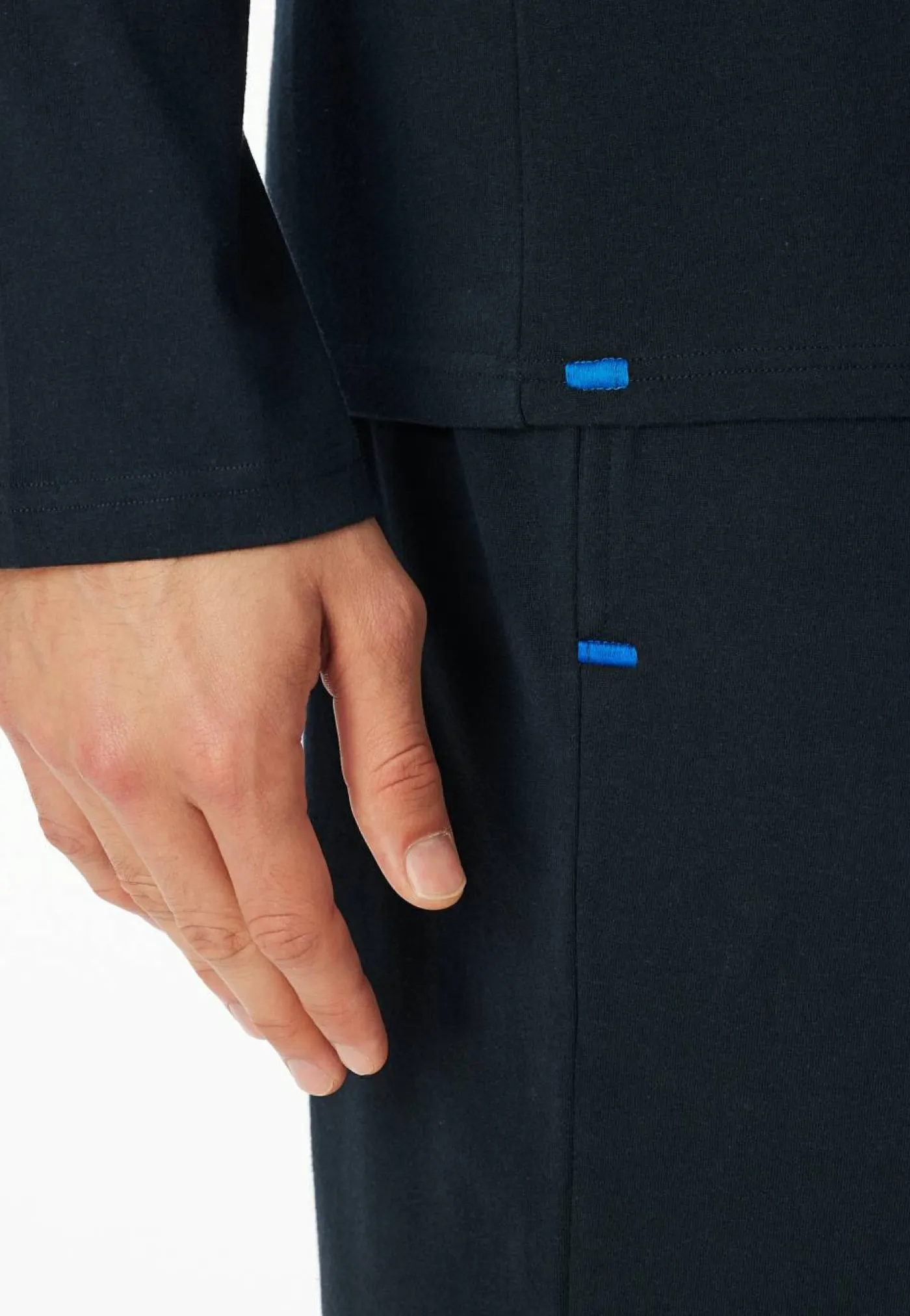 Langarmshirt Knopfleiste
