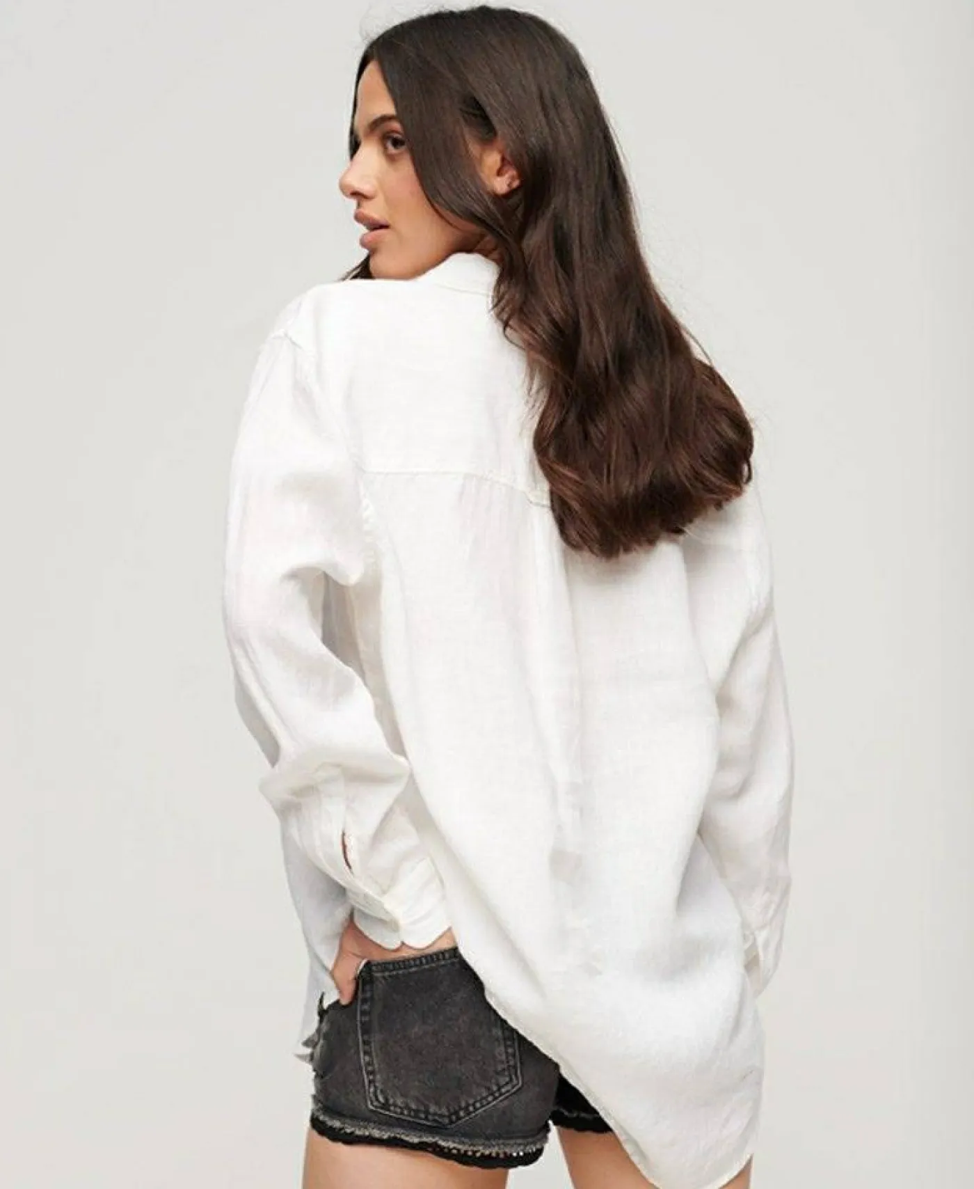 Leinenhemd im Boyfriend-Stil