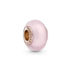 Mattes Rosafarbenes Murano-Glas Charm