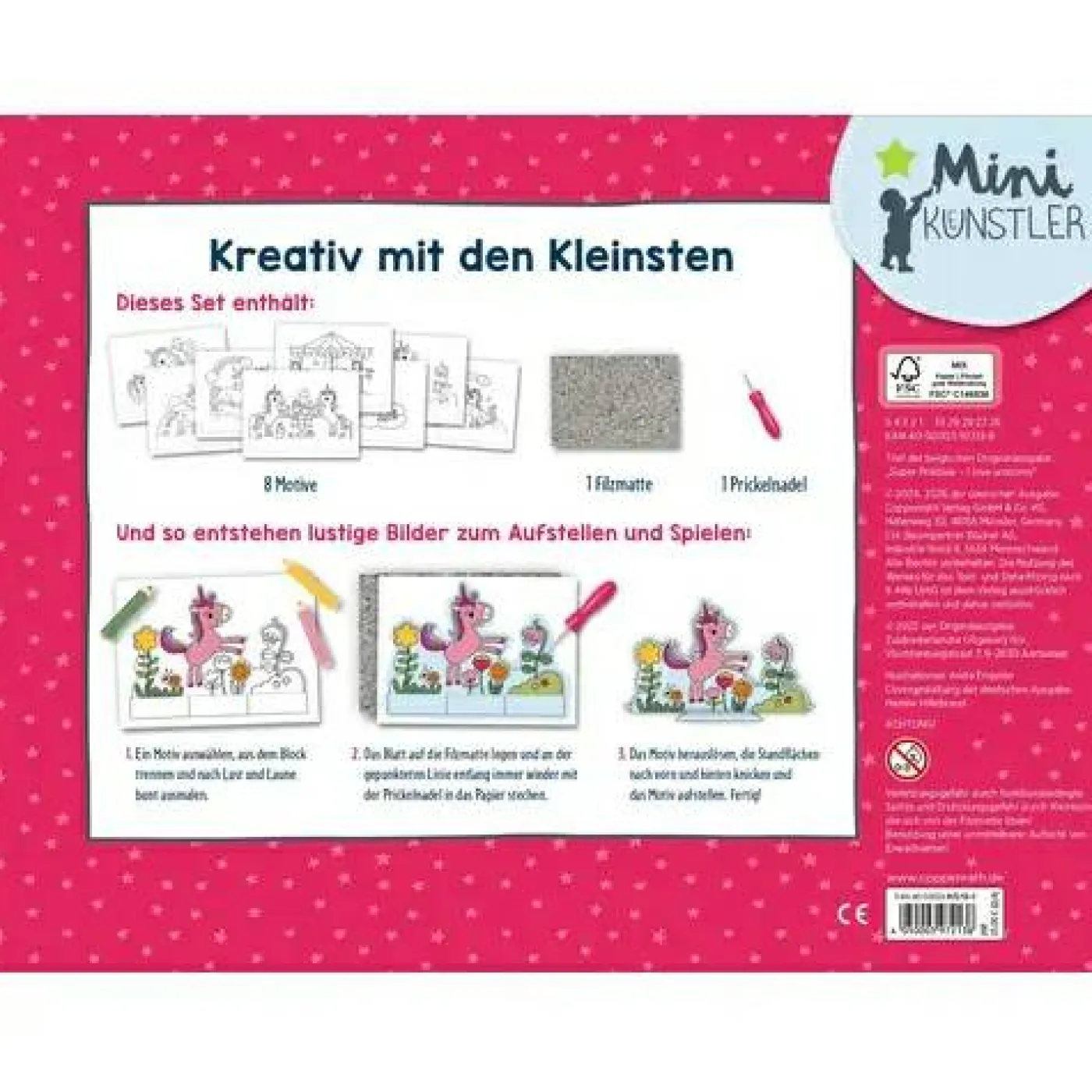 Mein großes Prickel-Starterset: Einhörne