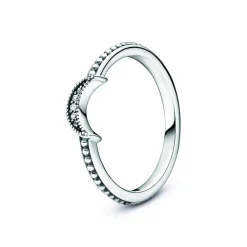 Mondsichel Metallperlen Ring