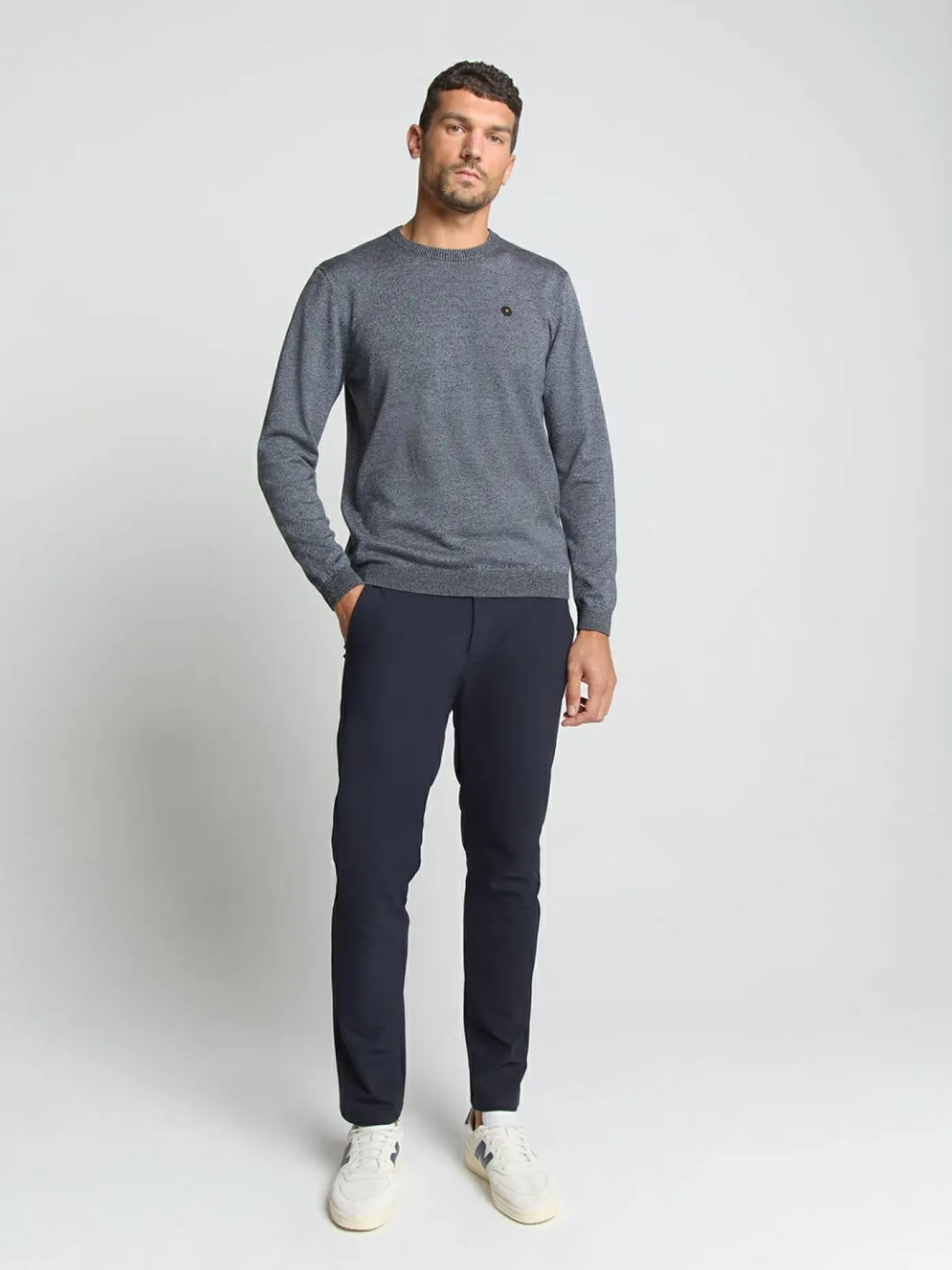 Pullover Crewneck 2 Coloured Melange