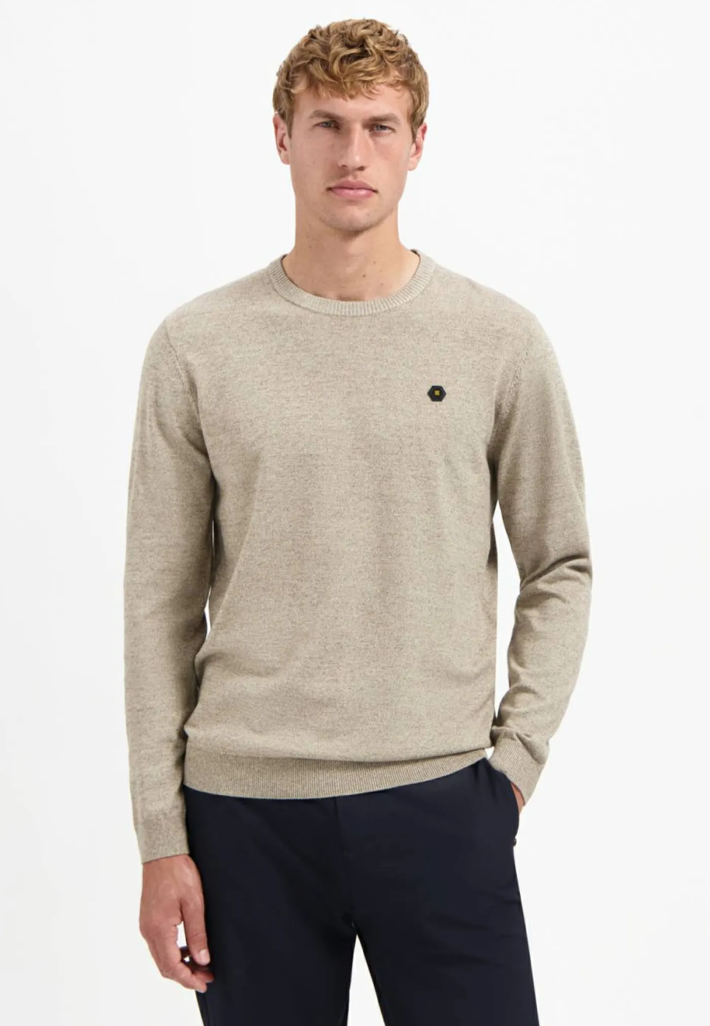 Pullover Crewneck 2 Coloured Melange