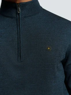 Pullover Half Zip 2 Coloured Melange