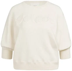 Pullover mit Raglanärmeln und Ton-in-Ton-Aufschrift