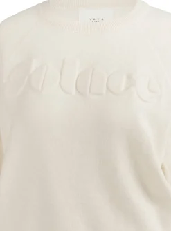 Pullover mit Raglanärmeln und Ton-in-Ton-Aufschrift