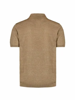 Pullover Short Sleeve Polo Melange With