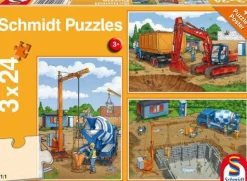 Puzzle "Auf der Baustelle", 3x24 Teile
