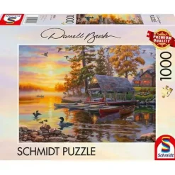 Puzzle "D.Bush - Bootshaus mit Kanus", 1000 Teile