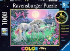 Puzzle "Einhörner im Mondschein", 100 Teile