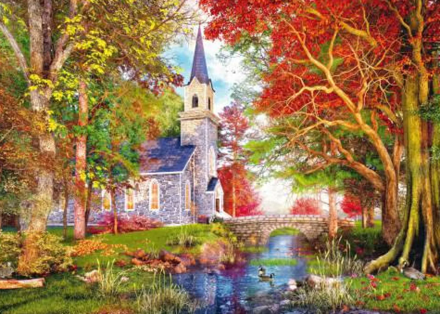Puzzle "Kapelle im Herbstzauber", 1000 Teile