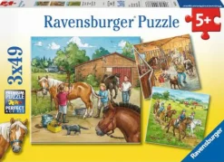 Puzzle "Mein Reiterhof", 3x49 Teile