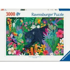 Puzzle "Panther im blühenden Dschungel", 3000 Teile