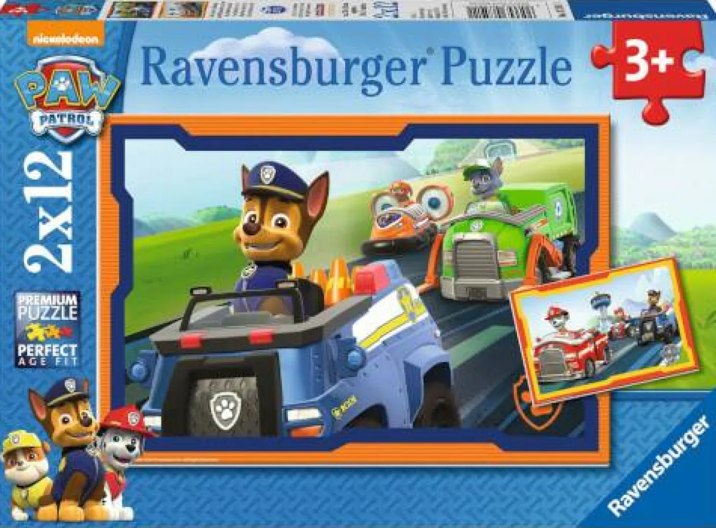 Puzzle "Paw Patrol im Einsatz", 2x12 Teile