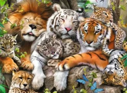 Puzzle "Schmusende Raubkatzen", 200 Teile