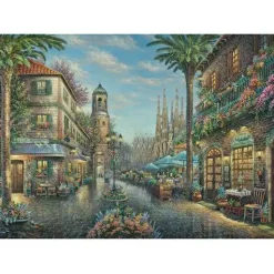 Puzzle "T. Kinkade - Spanisches Straßencafé", 1000 Teile