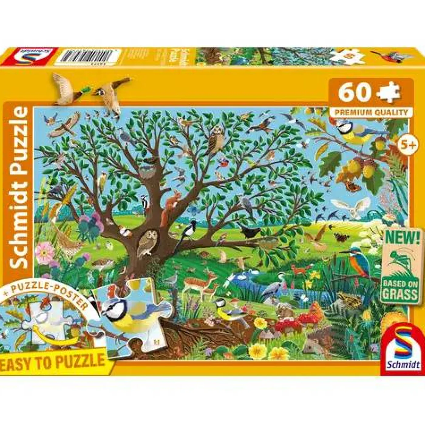 Puzzle "Tiere im Garten", 60 Teile