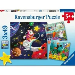 Puzzle "Tierwissenschaftler", 3x49 Teile