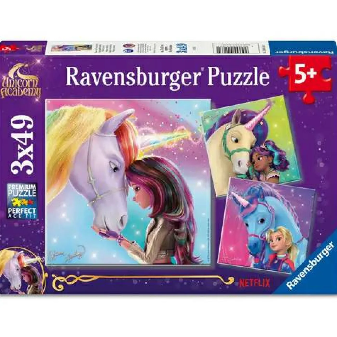 Puzzle "Unicorn Academy", 3x49 Teile