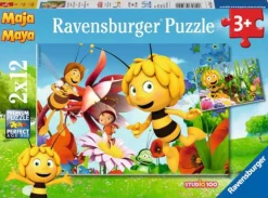 Puzzle "Biene Maja auf der Blumenwiese", 2x12 Teile