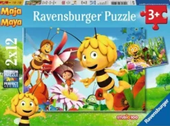 Puzzle "Biene Maja auf der Blumenwiese", 2x12 Teile