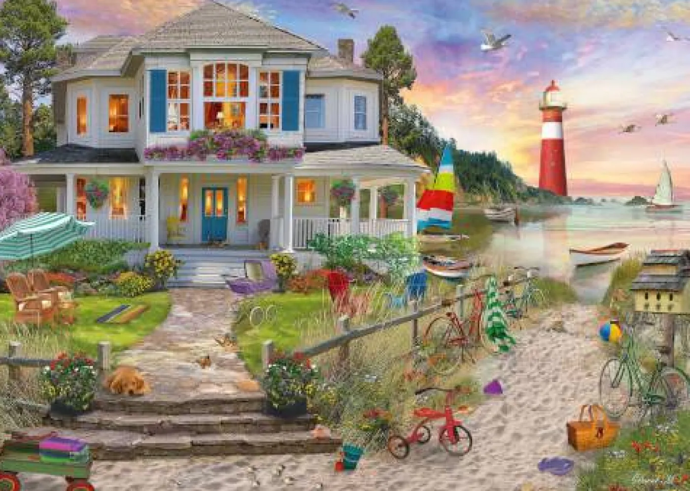 Puzzle "Das Strandhaus", 1000 Teile