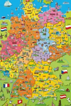 Puzzle "Deutschlandkarte mit Bildern", 200 Teile