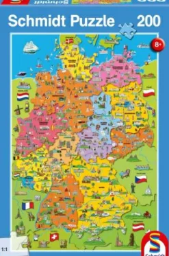 Puzzle "Deutschlandkarte mit Bildern", 200 Teile