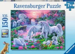 Puzzle "Einhörner im Abendrot", 150 Teile