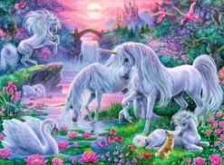 Puzzle "Einhörner im Abendrot", 150 Teile