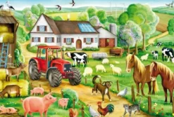 Puzzle "Fröhlicher Bauernhof", 100 Teile