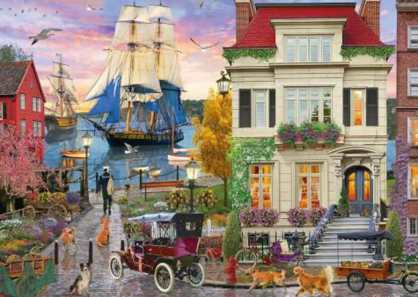 Puzzle "Schiff im Hafen", 1000 Teile