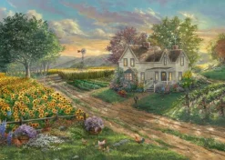 Puzzle "Thomas Kinkade: Sonnenblumenfelder", 1000 Teile