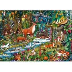 Puzzle "Tiere in den Wäldern Europas", 150 Teile