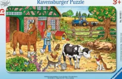 Rahmenpuzzle "Glückliches Bauernhofleben", 15 Teile