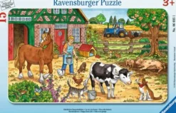 Rahmenpuzzle "Glückliches Bauernhofleben", 15 Teile