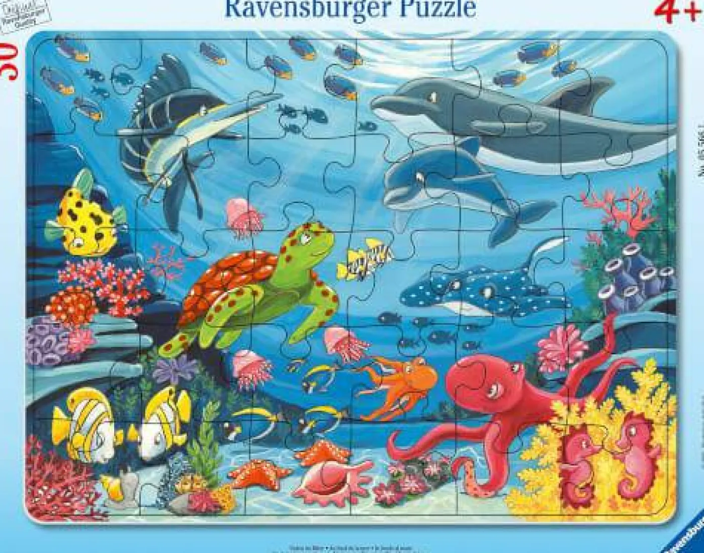 Rahmenpuzzle "Unten im Meer", 30 Teile