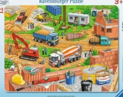 Rahmenpuzzle "Arbeit auf der Baustelle", 12 Teile